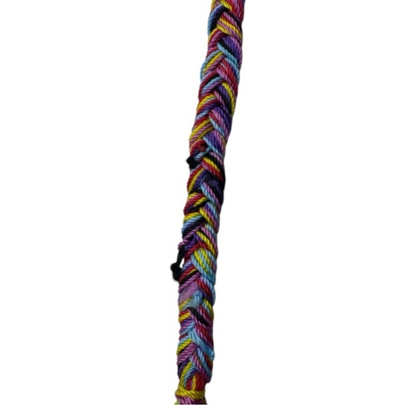 FTWWL Bright Multicolor Cotton Fringe Woven Belt - Picture 8 of 14